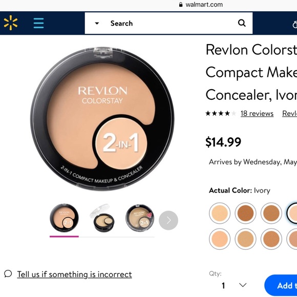 NWT Revlon Colorstay 2 in 1 Concealer • Ivory 110 - Picture 5 of 5